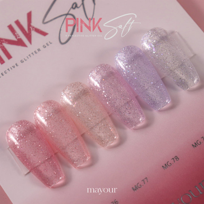 메이유어 핑크솔트 반사 글리터젤 플레시젤 6종 단품 +파츠30알, 1개, 8ml, MG80