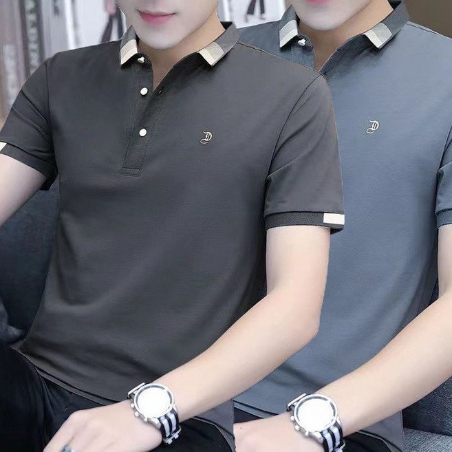 천하오 1+1 중년 남성 반팔티 여름 폴로 셔츠 L2702