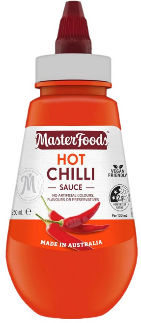 마스터푸드 핫 칠리 소스 250ml Masterfoods Hot Chilli Sauce, 1개