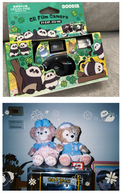 GOODIE GR底片相機 香港海洋公園聯名款 Panda Friends 可重複換底片 特效邊框, 1個