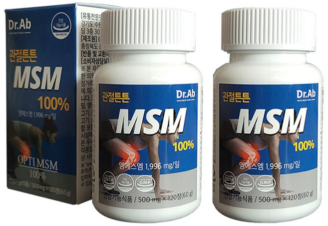닥터아브 관절튼튼 MSM 100%, 120정, 2개