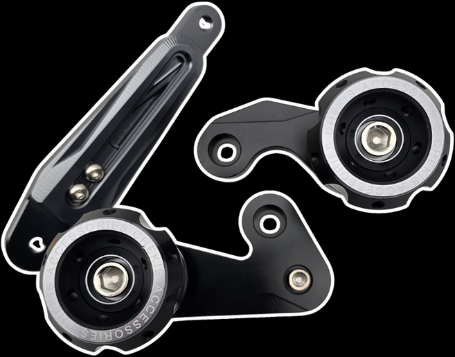 야마하 XMAX300 2025 2026 전용 길이조절 쌍발 머플러 슬라이더 체키스, 티탄, 1개