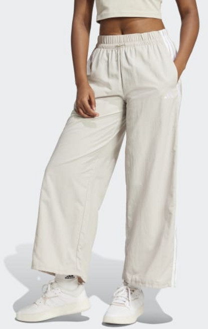 아디다스 ADIDAS 퍼포먼스 우먼스 에센셜 3S 라이프스타일 우븐 파라슈트 팬츠 와이드팬츠 여성와이드팬츠 삼선와이드팬츠 우븐와이드팬츠 JC8168/JE1306/KC5221