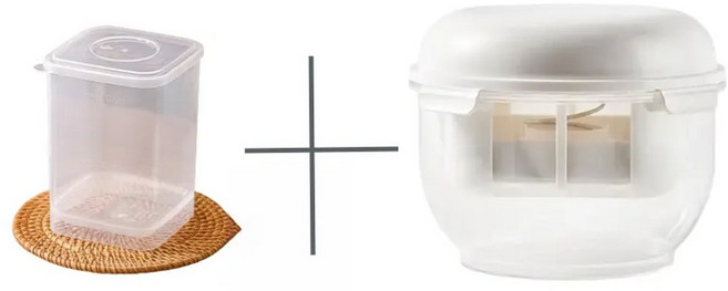 가정용 요구르트 필터 자체 제작 다기능 유청 분리기 냉장 프레스 메이커 치즈 스크린, Circular and box