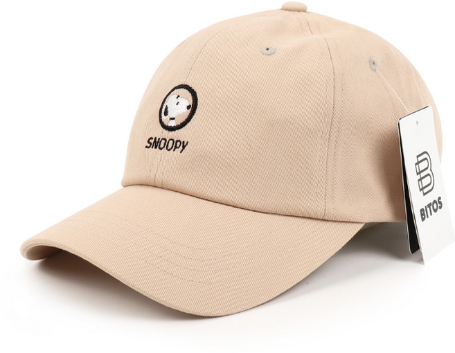 비토스 피너츠 정품 스누피 원형자수 볼캡