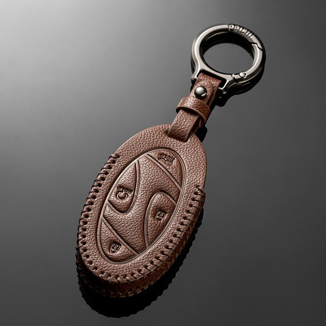 호환 현대 키케이스 디 올뉴 그랜저 GN7 가죽 자동차키케이스 아이오닉 6 키홀더 디 올뉴 코나 SX2 PCP4-HY, 갈색, 5버튼