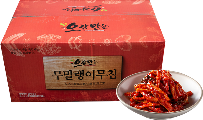 오감만찬 대용량 업소용 양념 무말랭이무침 수입산, 16kg, 1개