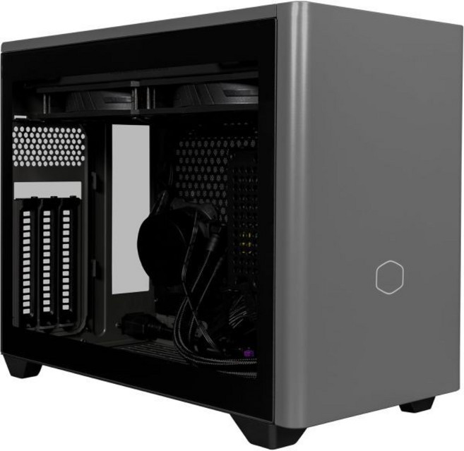 Cooler Master 쿨러 마스터 NR200P MAX V2 미니ITX PC 케이스 탑 마운트 280mm 일체형 수냉 357mm 수직 그래픽 카드 장착 V850W SFX 골드, 1개
