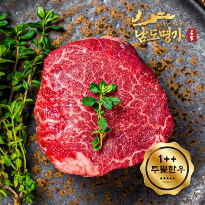 [남도명가] 1++투뿔 한우 안심 (400g/구이용), 1개, 400g