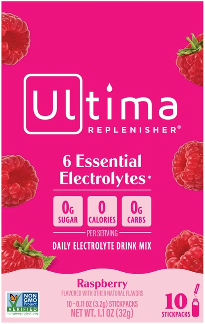 효과가 좋은 Ultima Replenisher 6가지 필수 전해질 일일 전해질 드링크 믹스 라즈베리 스틱팩 10개 3.2g(0.11oz) 최저가격, UltimaReplenisher6가지필수전해질일일전해질 - 쿠팡