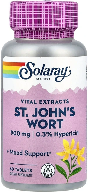 솔라레이 108580 세인트 존스 워트 바이탈 추출물 900mg 60정, One Color, One Size, 1개 - 쿠팡