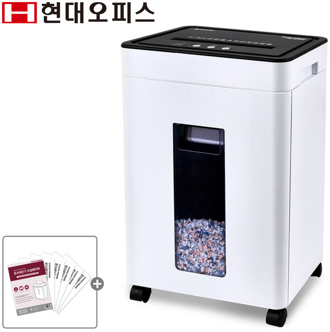 페이퍼프랜드 현대오피스 중형 문서세단기 + 페이퍼오일 5p 세트, PK-2012CX, 혼합색상
