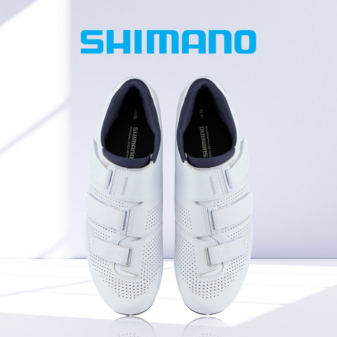 시마노 RC102 클릿 슈즈 로드 자전거 신발 싸이클 운동화 인도어 입문용, 270, 화이트