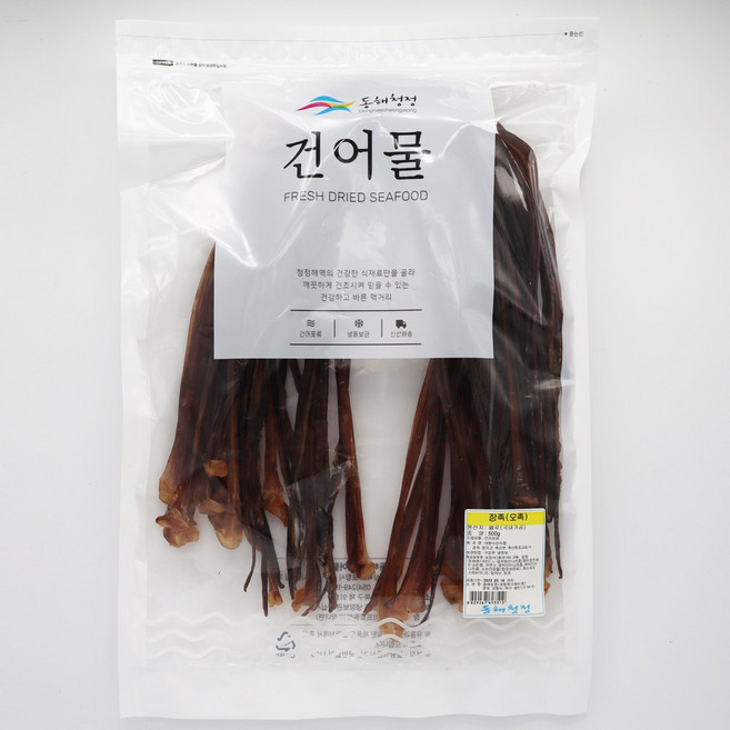 동해청정 국내가공 컷팅 장족 대왕오징어다리 문어발 오다리 문어다리, 롱다리장족 200g, 2개