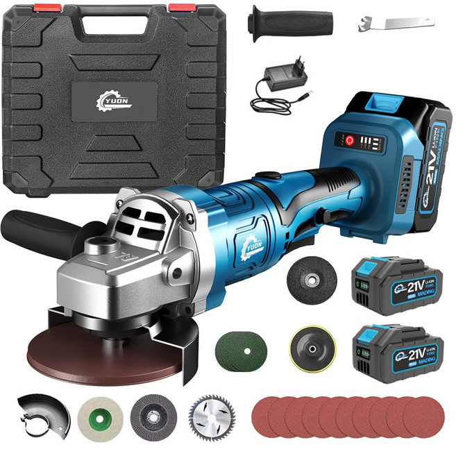 YUON 무선 전동 그라인더 충전식 핸드 글라인더 절삭 공구