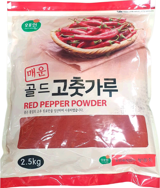 엄마의손맛 고운 청양고춧가루 (오포 2.5K) 김장철 비빔밥용 식자재, 1개, 2.5kg