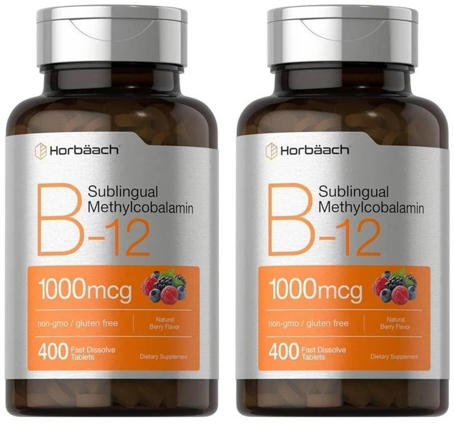 Horbaach 호바흐 비타민 B12 서브링구얼 1000mcg 400정, 2개 - 쿠팡