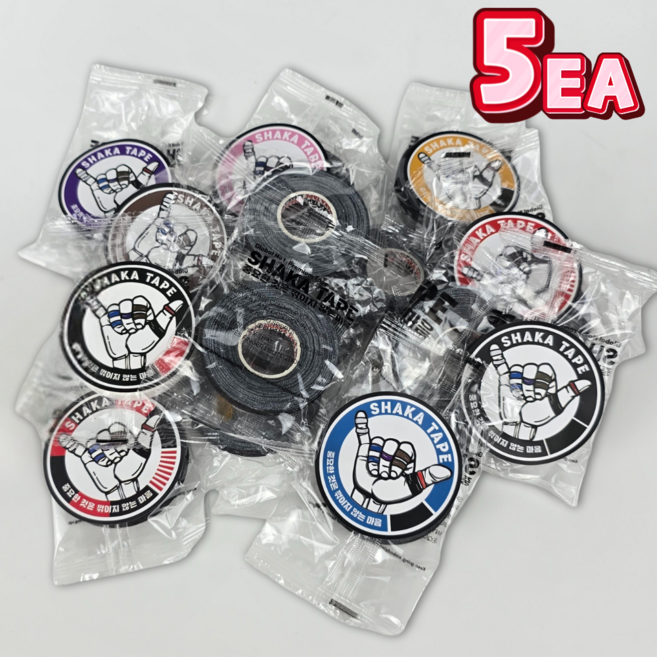 샤카 주짓수 클라이밍 C테이프 세트 (묶음 상품), 5개, 블랙(Black)