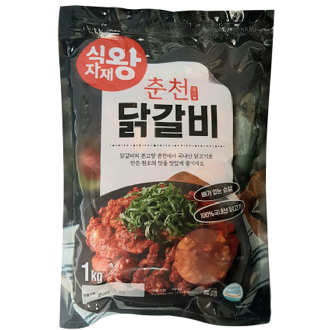 식자재왕 양념육 춘천닭갈비, 2개, 1kg