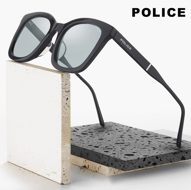 폴리스 선글라스 SPLC79K-700X 남자 틴트 뿔테 반미러