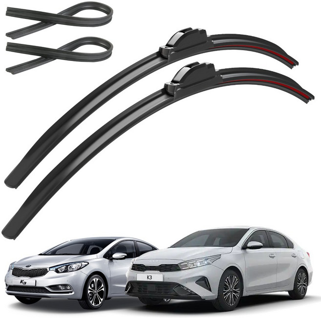 파이널 하이브리드 와이퍼 리필고무 패키지 4P, 올뉴/K3 BD (18~현재)