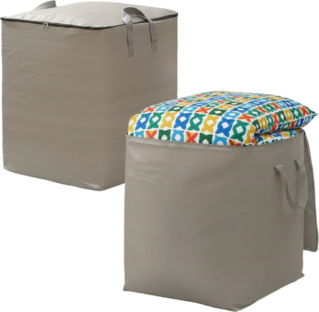 일로움 이사박스 이불 옷 정리 가방 특대형, 2개, 그레이