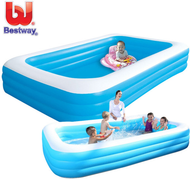 베스트웨이 튜브풀장305(305x183x56cm)[#54009]에어수영장 볼풀장 풀장, 블루, 1개