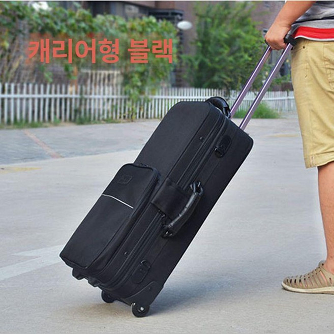 색소폰 케이스 악기가방 숄더 알토 형 테너경량 휴대용 캐리어 바리톤 충격 방수, 1개, 베이지 알토 롤링 바퀴 블랙