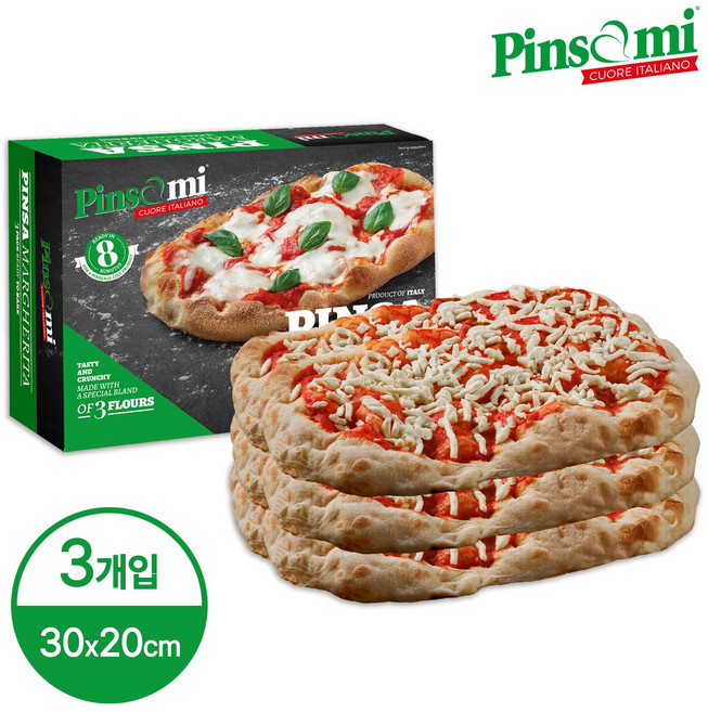 핀사미 핀사 로마나 마르게리타 파베이크 냉동 화덕 피자 도우 370g x 3개입(소비기한 2026-08-27), 3개