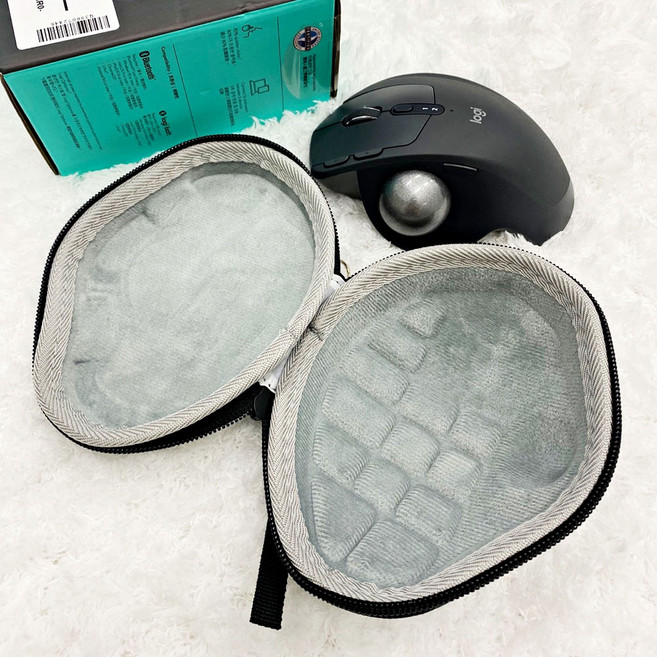 로지텍 MX Ergo 에르고 전용 파우치 트랙볼 마우스 충격보호 하드 케이스, 블랙, MX Ergo 전용 파우치