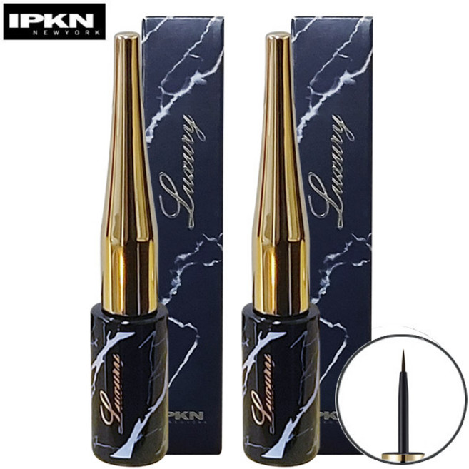 입큰 럭셔리 다이아몬드 인 아이라이너 EX 블랙 2개 브러쉬, 다이아몬드 블랙