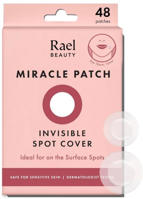 Rael 라엘 여드름 패치 미라클 인비저블 스팟 커버 하이드로콜로이드 지츠 앤 블레미쉬 흡수 스킨케어 2가지 사이즈 96개, Invisible, 48 Count (Pack of 1) - 쿠팡