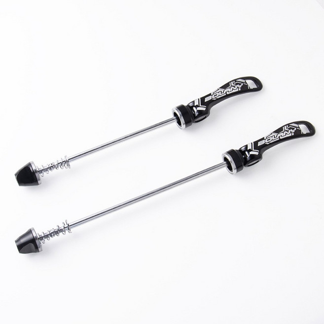 VIARO 자전거 허브 퀵 릴리스 꼬치 레버 알루미늄 합금 100/135mm 휠 사이클링 MTB 도로 액세서리 내구성 부품, 블랙 100mm 135mm, 1개