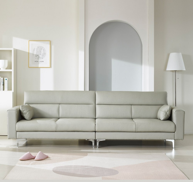 꼬마나무100%국내제작 천연면피통가죽 브래드소가죽4인쇼파, 수툴제외