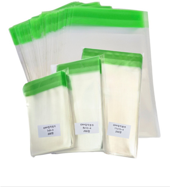 태양포장 국산 OPP 투명 접착봉투 의류 쿠키 빵 포장