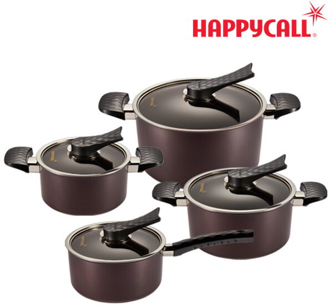 [해피콜] [본사직영] 다이아몬드 IH 냄비 4종 세트 [16양/18편/20양/24곰솥], 상세 설명 참조, 상세 설명 참조