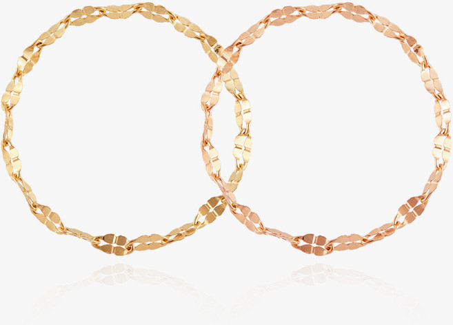 엘렌쥬얼리 14K 앤나 클로버 체인 금 반지 레이어드 애끼반지 우정링 데일리 스타일 기념일선물 당일배송 열송이 반지