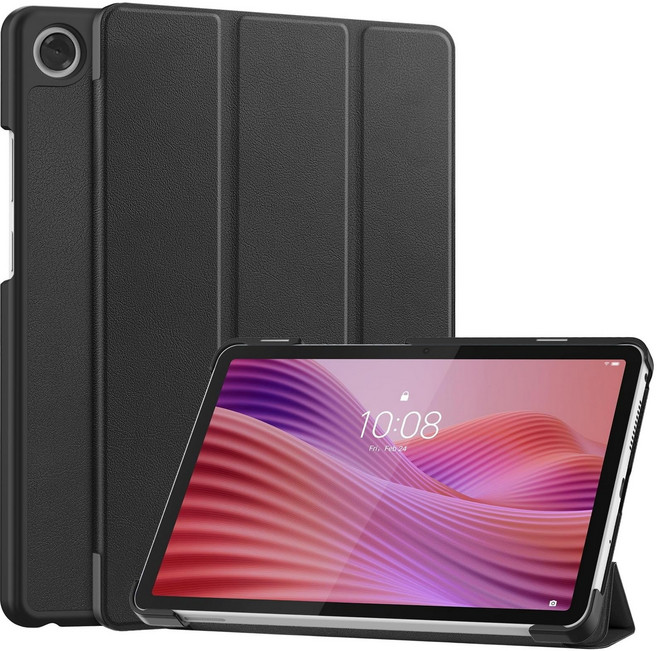 Case for Lenovo Tab One 8.7" TB305FU Slim Folio Stand Cover with Hard Back Shel, Black, Lenovo Tab K9 8.7 inch