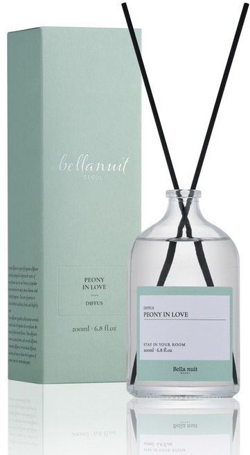 벨라누이 피오니 인 러브 작약 꽃집향 생화향 디퓨저, 화이트, 1개, 200ml, 화이트