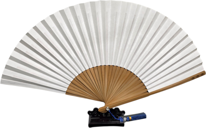 백상필방 한지 부채 향비선 일반형(30cm), 1개, 흰색