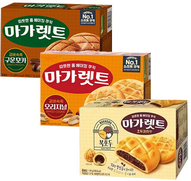 (마가렛트세트) 오리지널 352g+구운모카 352g+호두과자맛 352g, 352g, 1세트