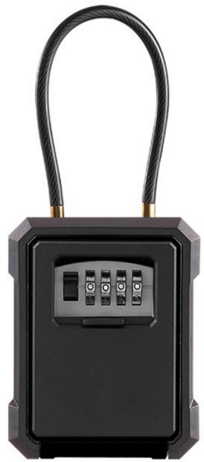 현관 키박스 비밀번호 열쇠보관함 키보관함 열쇠함, 1개, 고리형 블랙