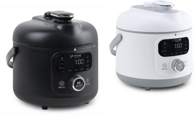 키친아트 미니 전기 압력밥솥 소형 밥통 자취 캠핑 1인용 2인용 3인용, 화이트색상, 화이트