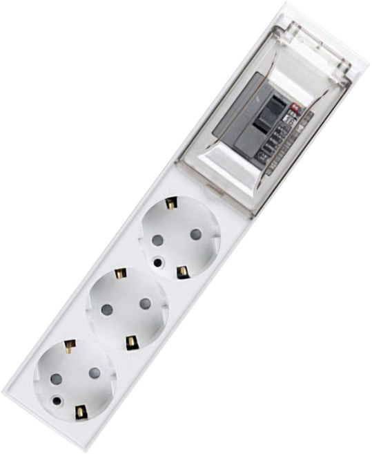 이어지다 고용량 배선차단 멀티탭 3구 OSB323, 4.5m, 화이트, 2개