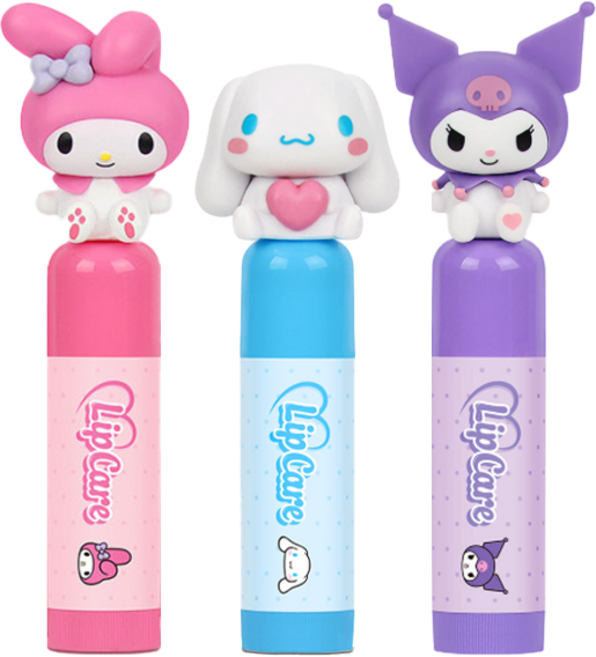 시나모롤 마이멜로디 쿠로미 립케어 3종, 1개, 13.5g, 시나모롤+마이멜로디+쿠로미