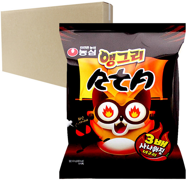 농심 앵그리 너구리 RtA 121g 40입, 1개