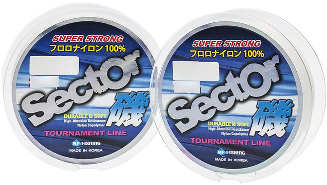 씨케이 / 섹터 세미 플로팅 원줄 2개 / 찌낚시 / 원투 낚시 / 루어낚시 / 전문가용 원줄, 2.75호(화이트) + 2.75호(화이트), 1개