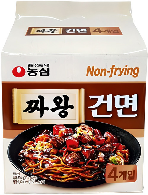 짜왕 건면 119g, 4개