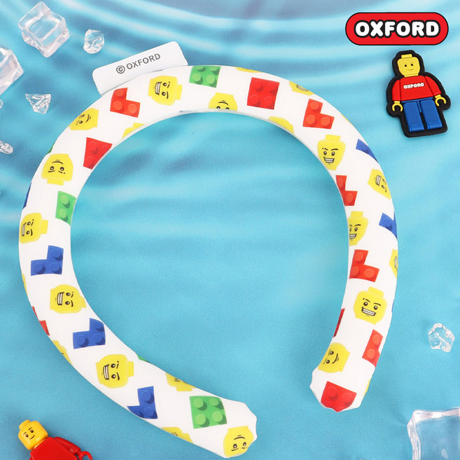 넥쿨러 옥스포드 남아 아이스머플러 남자아이 넥밴드 쿨링, 화이트_OX0086, 1개