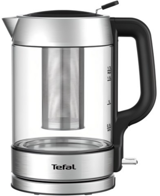 테팔 유리 무선주전자 노베오 1.7L BJ773DKR, BJ773DKR(실버)